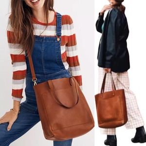 Madewell Brown Leather Tote Bag
